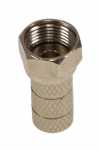 Com 5.0mm F Plug - F-plug (twist-on) 5.0mm - Metal Nickel Plated