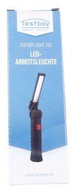 Testboy Handlamp - Light 200 Led Work Light 270 Lumen Foldable Usb Rechargeable With 2 Light Zones, Hook And Magnet - 62301000