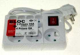 5 Way Socket Outlet Switch - Bloc Sono 5 Prise 16a+ 6 Inter ,ho5vv-f , Longueur 3 MÈtres