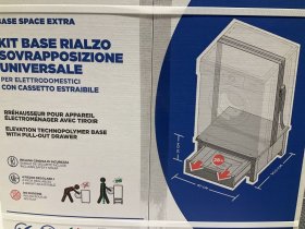 Meliconi Stand Washing Maschine-dryer - Base Space Extra 656144 Base Grey-white With Drawer