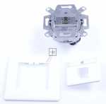 Rutenbeck Network Box - Suitable For Network Socket Class Ea, 1-fold, Up, W. Cover Pure White