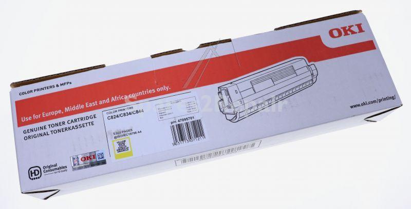 Oki Toner Cartridge - 47095701 Toner Cartridge Yellow 5k