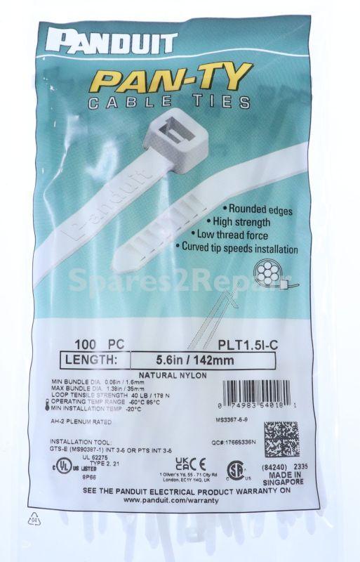 Panduit 140mm Cable Connector - Kb-142x3,6 Solar Cable Ties For Solar Applications 142x3.6mm Black Uv Resistant 100 Pieces
