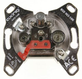 Axing Aerial Outlet Sockets - Bsd 963-14n Multimedia-ant.dose Catv Data - 14 Db Connection