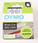 Dymo Colour Cartridge - S0720830 Label Tape Black On White 19mm-7m Dymo D1 Tape