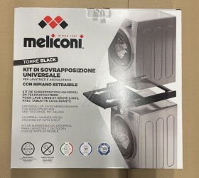 Meliconi Build in Frame drawer - Torre Black 656136 Intermediate Installation Frame With Drawer Black