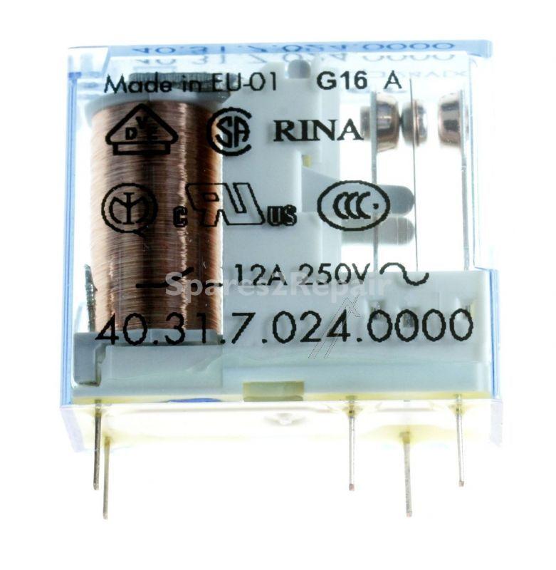 Finder Pcb Relay To 24v - 24vdc 12a-250vac Relay, 1 Pole Co