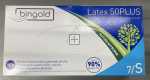 Bingold Gloves - 604217 Disposable Gloves Latex 50plus Powder-free Size 7-s Natural 100 Pcs