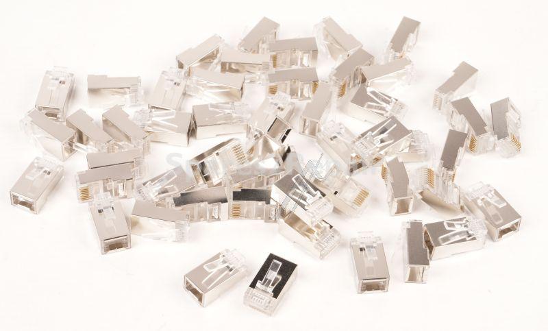 Logilink Rj45-plug - Mp0077 Rj45-modularstecker Cat 6 Geschirmt Vorne Offen 50 Stk