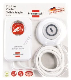 Brennenstuhl Splitter With Switch 1way - Eco Line Comfort Switch Adaptor, Adaptor + Foot Switch