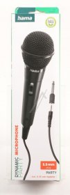 Hama Dynamic Microphones - 00046000 Microphone Dynamic 600ohm Party Cable Jack 2 5m + Adapter