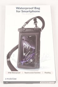 Mobilize Leather Bag Gsm - 80870 Mobilize Waterproof Universal Beach Bag For Phones Incl Strap Black