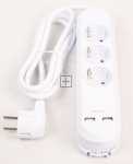 Bachmann Three-way Trailing Socket - 381 801 Smart 3-fach Steckdosenleiste Mit Schalter 2x Usb 15w Max Weiss