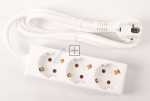 Bachmann Three-way Trailing Socket - 387 270s Selly 3-way Power Strip White 1 5m H05vv-f 3g1 5mm² With Protective Contact Angled Plug