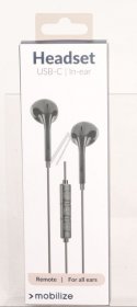 Mobilize Headset - 81597 Mobilize In-ear Stereo Headset With Remote Usb-c Black