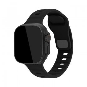 Mobilize Wristbands For Smartwatch - 81638 Silicone Sports Strap - For Apple Watch 42-44-45-49mm - Black