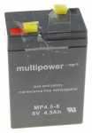 Multipower 6,0v Lead Batteries - 6 0v-4 5ah Mp4 5-6 6 0v-4 5ah Plumb Battery Pb Multipower 70x47x101mm