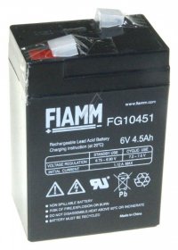 Fiamm 6,0v Lead Batteries - 6 0v-4 5ah Fg10451 6 0v-4 5ah Plumb Battery 70x48x102mm Fiamm