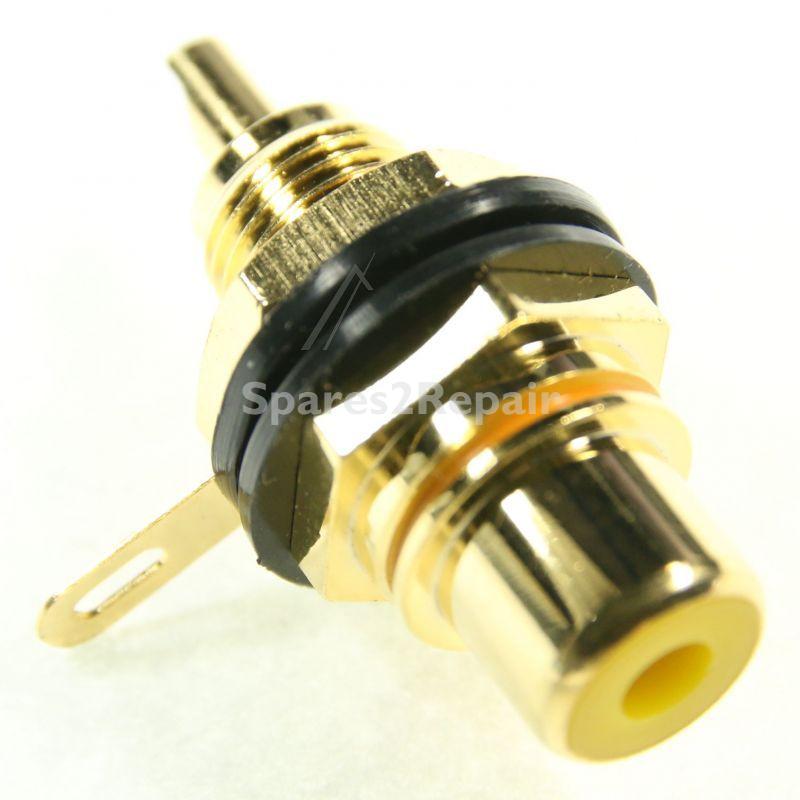 Inakustik Mounting Socket - Premium Adaptable For Rca Installation Socket - Yellow