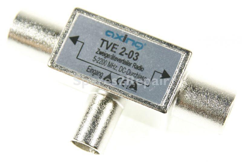 Axing Second Appliances Amplifier - Tve 2-03 ZweigerÄteverteiler 0,1-2200 Zum Anschluss Von Zwei Radio-ge