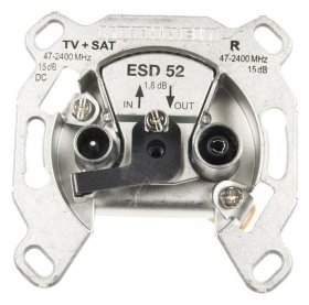 Kathrein Aerial Outlet Sockets - Esd 52 Durchschleifdose 2loch