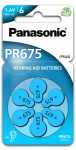 Panasonic 1.40v Button Cell Battery - Pr675 Hearing Aid Battery 1,4v, 605mah Pack Of 6