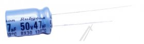 Rubycon Radialelectrolytics 130 Degree - 47uf-50v Elko 130° Radial 8x11,5mm Lowimpedance