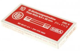 Siba Glass Fuse Us 6.3x32mm Quick B - 12,5a-f Us Feinsich. 6,3x32 Inh:10.stk. -rohs-konform-