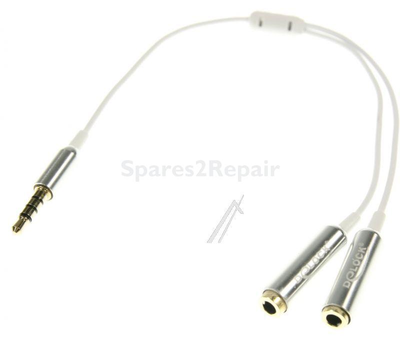 Delock Cable/plugs/adapter - Cable Audio Splitter Stereo Jack Male 3.5 Mm 4 Pin > 2 X Ste