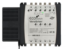 Astro Aerial Amplifier - Ams 550 D Ecoswitch Sat-zf Verstarker Ortsgespeist, 5 Eingange FÜr Eine Satellit