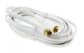 Axing White Sat Connecting Cable - F Stecker Flachkabel