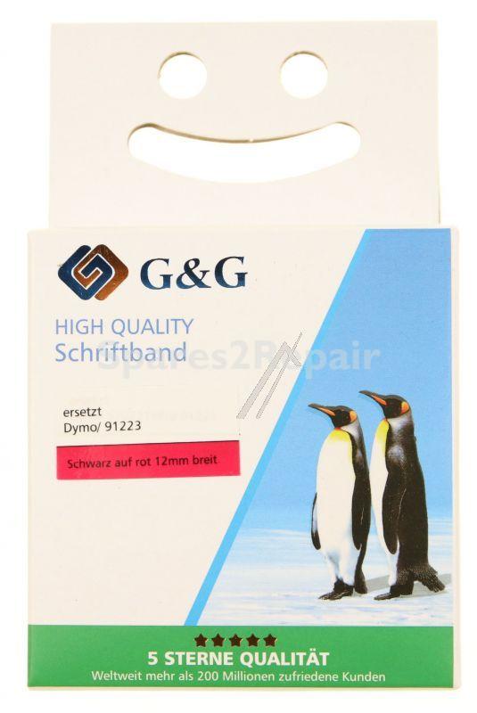 G&g Colour Cartridge - 15577 Ribbon Alternative For S0721680 Black On Red (plastic)
