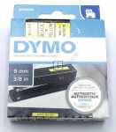 Dymo Colour Cartridge - S0720730 Label Tape Black On Yellow 9mm-7m Dymo D1 Tape