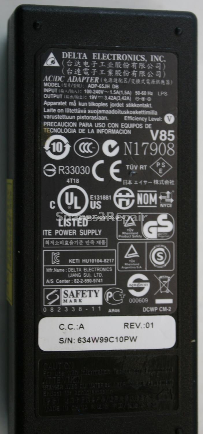 Delta Electronics Inc - Charger - ADP-65JH DB - Rev.01 - 19V 3.42A (Original)