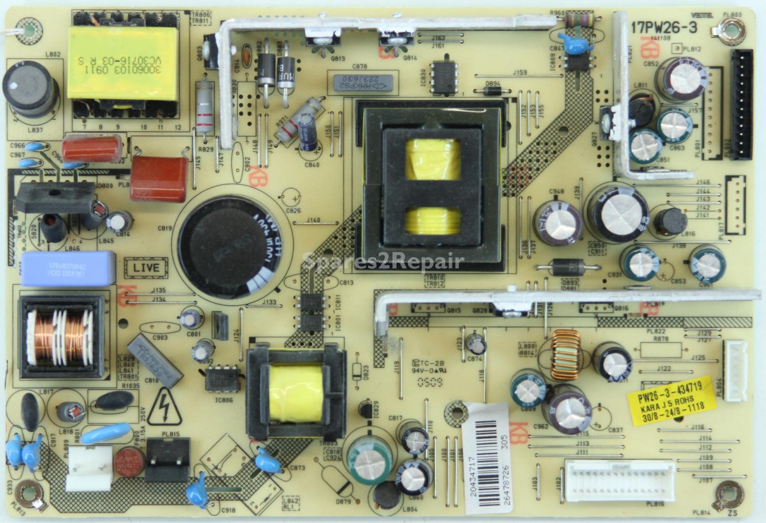 Hitachi L32VP03U - PSU - 17PW26-3 - 20434717 - 141108