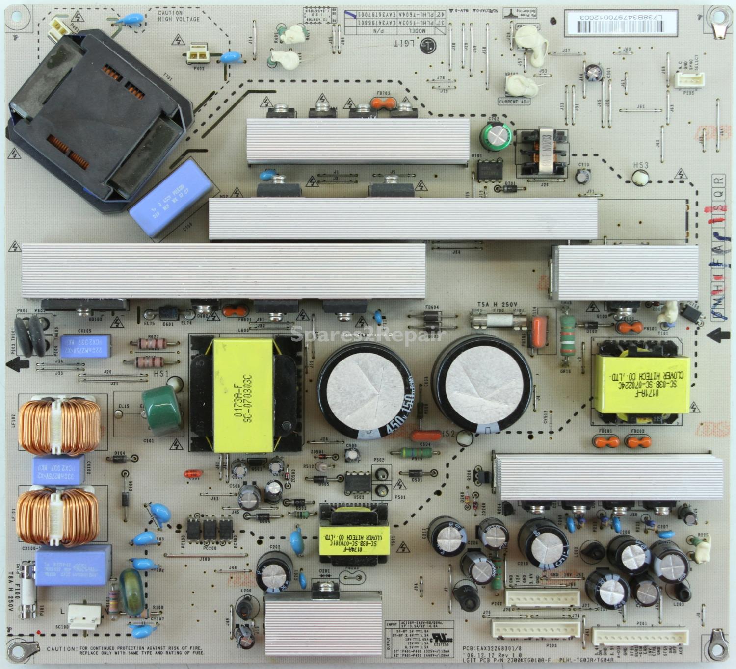 LG 42LC7D-UB - PSU - EAY34797001 - EAX32268301/8 - Rev 1.0 - 2300KEG010A-F