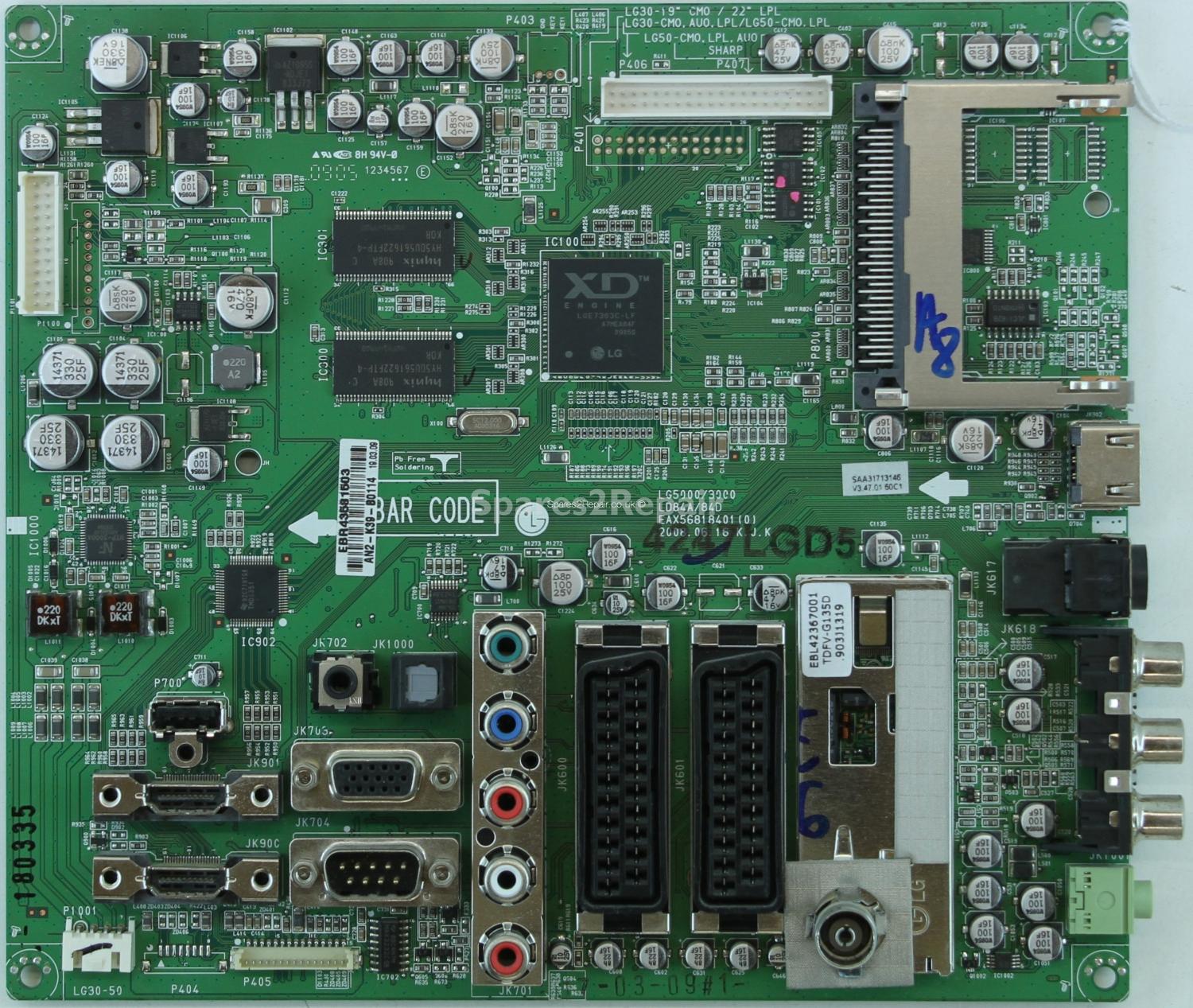 LG 42LG5010-ZD - Main AV - EAX56818401 (0) - EBR43581503 - LG5000-3000 - LD84A-84D