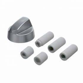 Universal Silver Oven Knob With Five Adapters