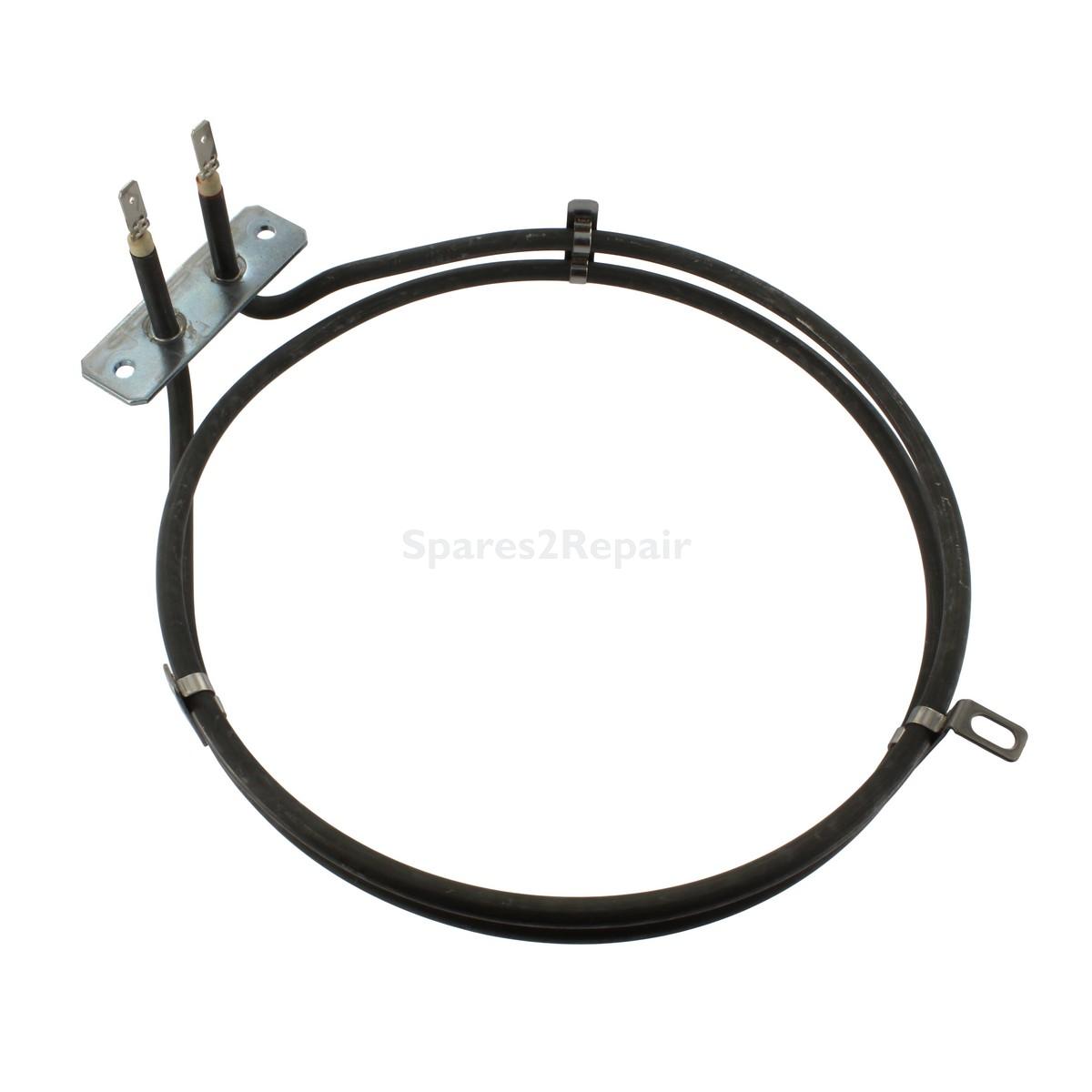Compatible for Algor, Bauknecht, Firenzi, Ignis, Ikea, Prima, Ram Next Dimension, Whirlpool AKL, AKP, AKZ, G2 Series 'Shorter Terminal End' Type Fan Oven Element (2000W)