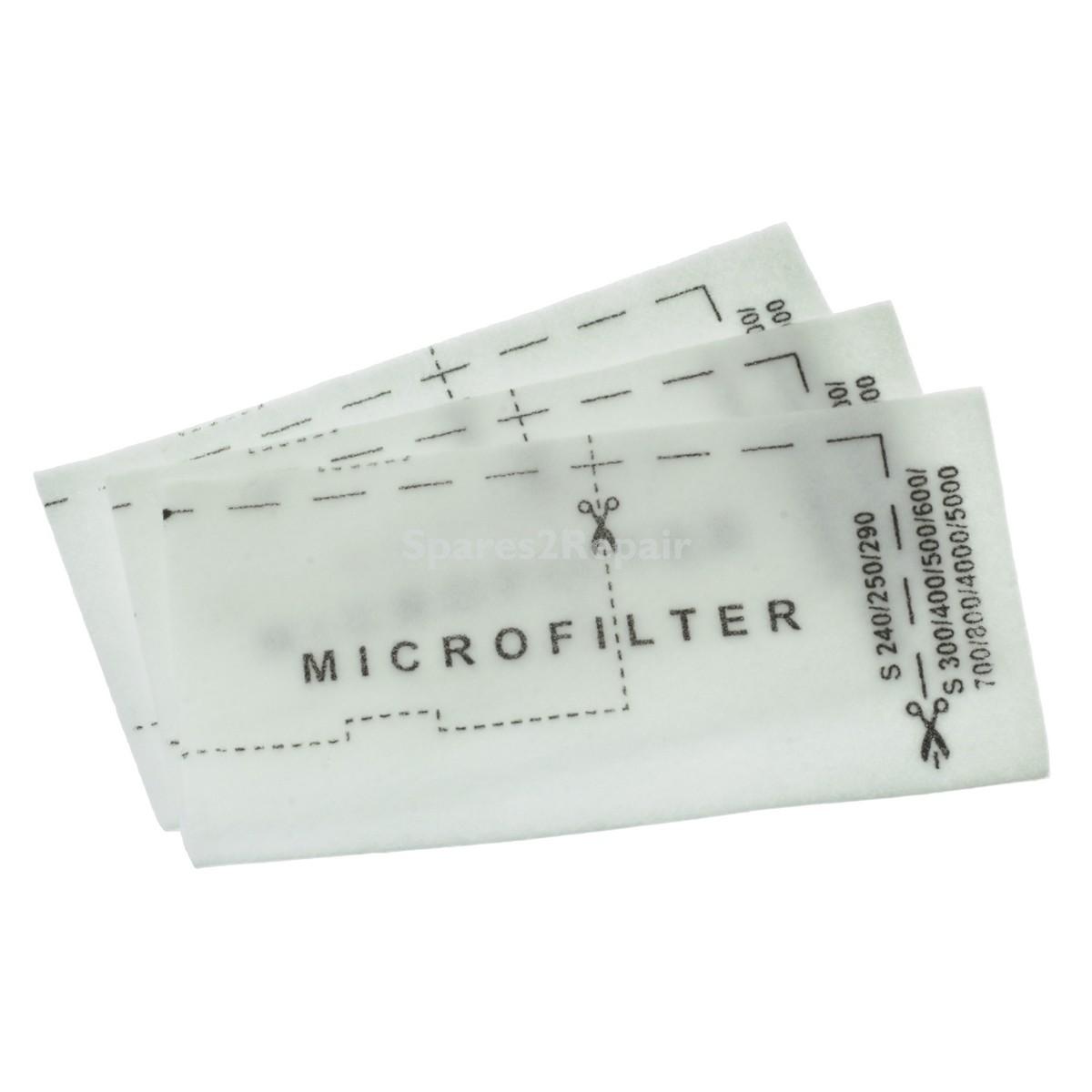 Compatible for Miele 'SF-SAC20' Type S247-262, Black Diamond Series Clean Air Microfilters (169mm x 80mm, Pack of 3)