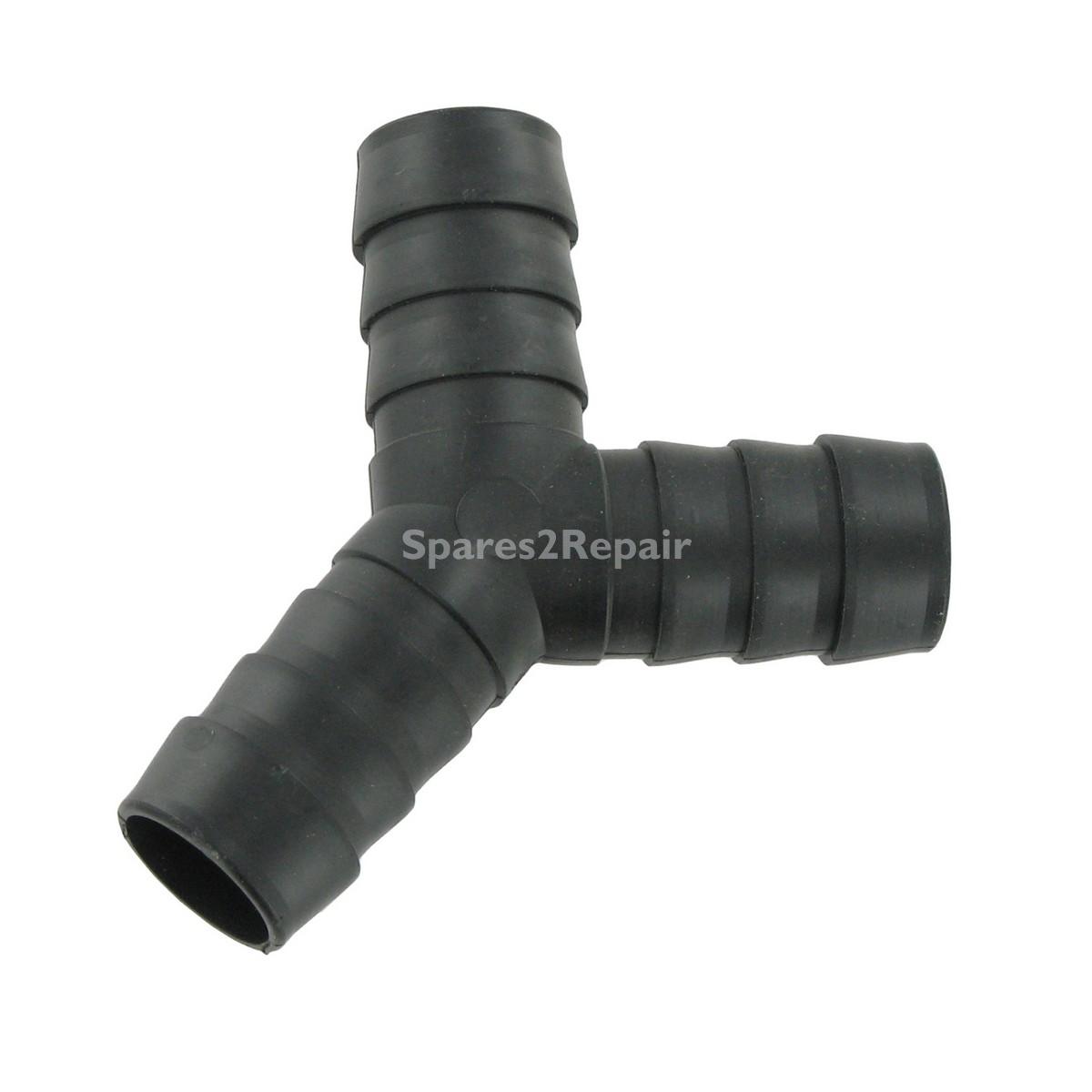 Universal 3-Way Y-Piece Hose Splitter Connector (17mm x 17mm x 17mm) (Pack of 1)