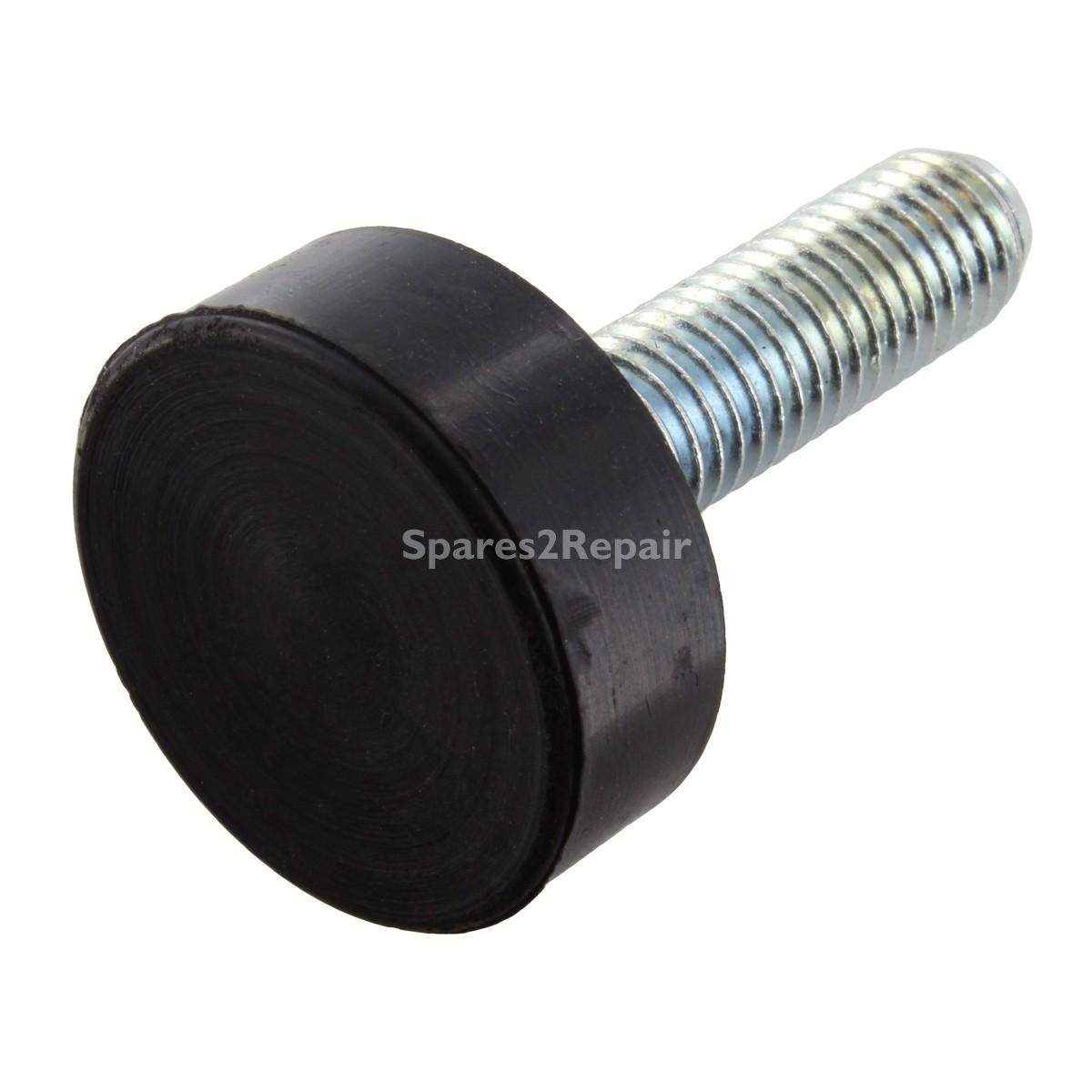 Universal Appliance 10mm Thread Rubber Castor Levelling Foot (Pack of 1)