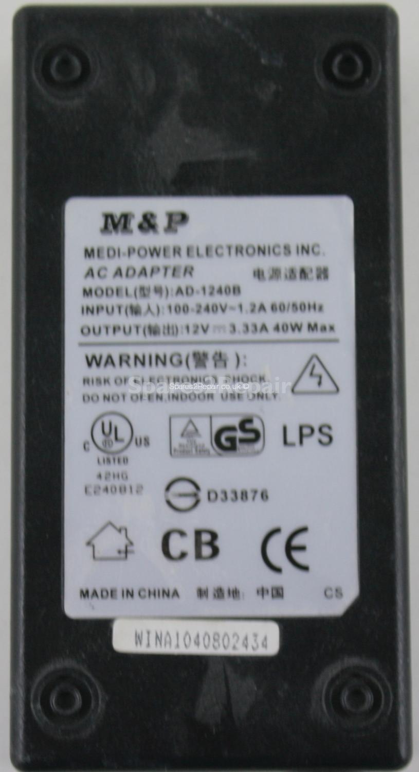 M&P - Charger - AD-1240B - 12V-3.33A