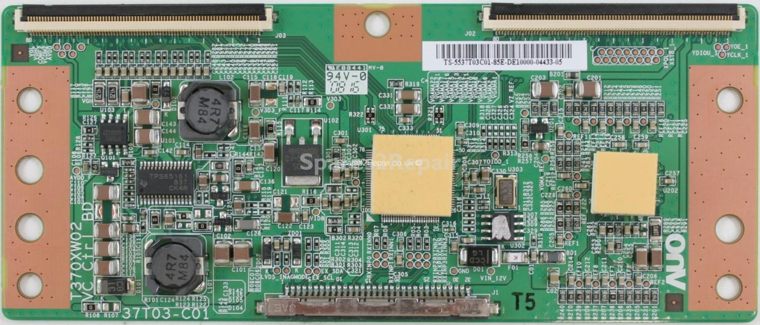 Samsung LE37A457C1D - LVDS - 37T03-C01 - 55.37T03.C01 - T370XW02 VC Ctrl BD