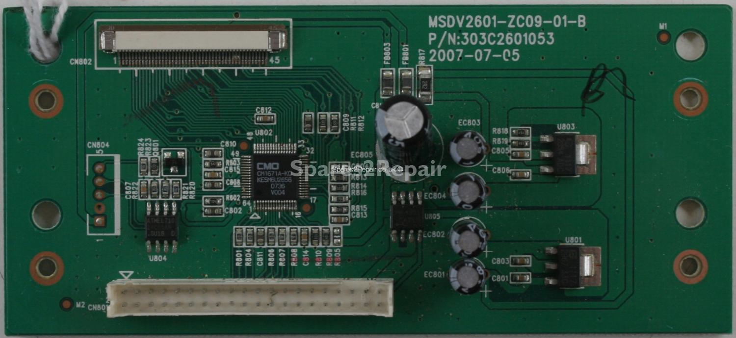 Tevion LCD2610ID - Connector Board - MSDV2601-ZC09-01-B - 303C2601053